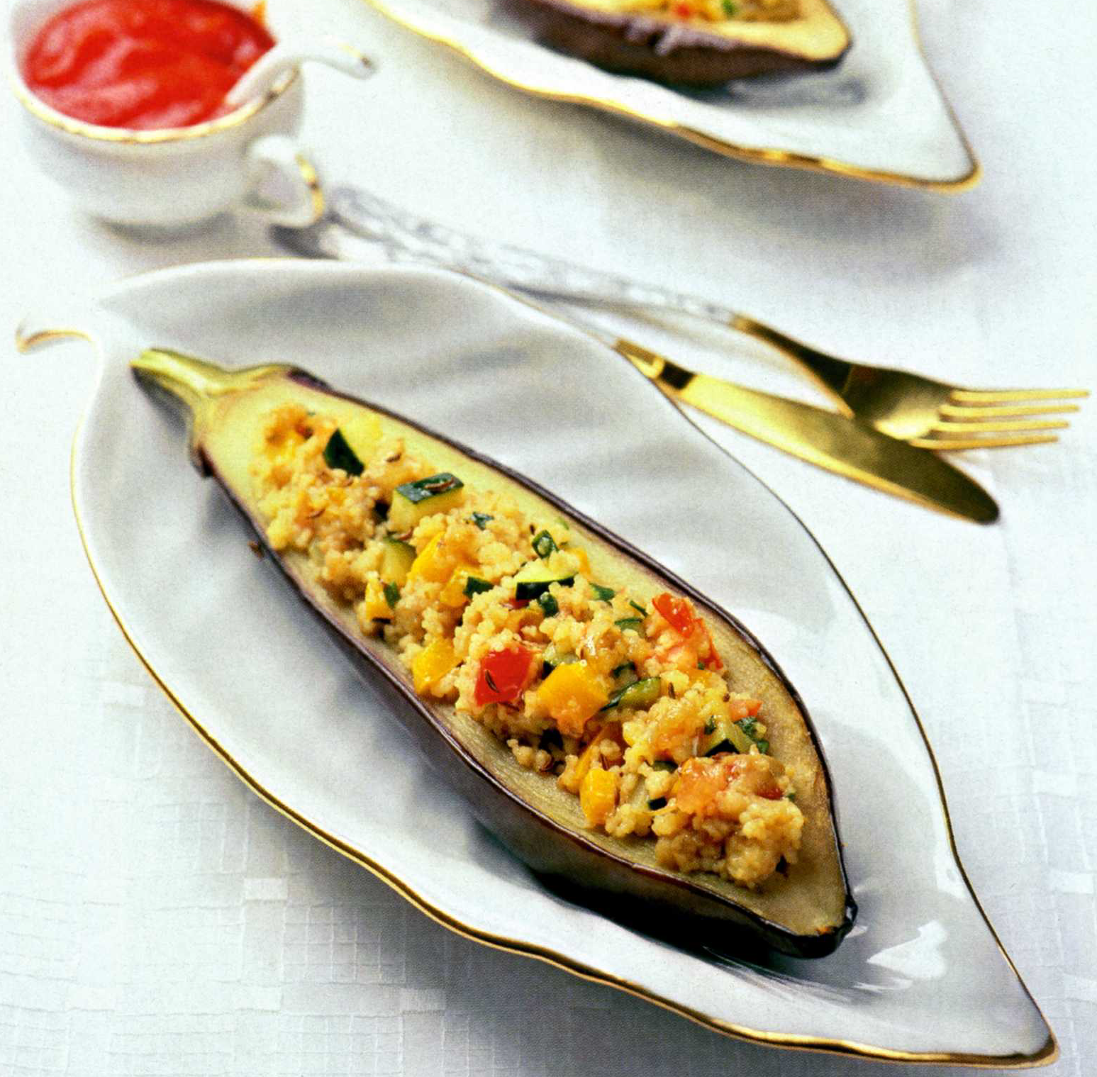 Баклажаны с кускусом